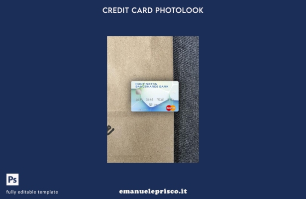 modello frontale photolook mastercard USA Huntington Bancshares Bank stile verif